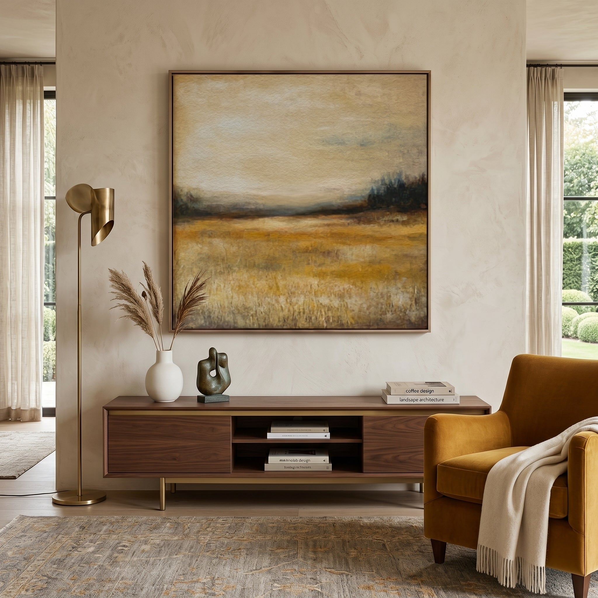 Warm Neutral Earth Tone Landscape Wall Art CY0159 - Viral Wall Art